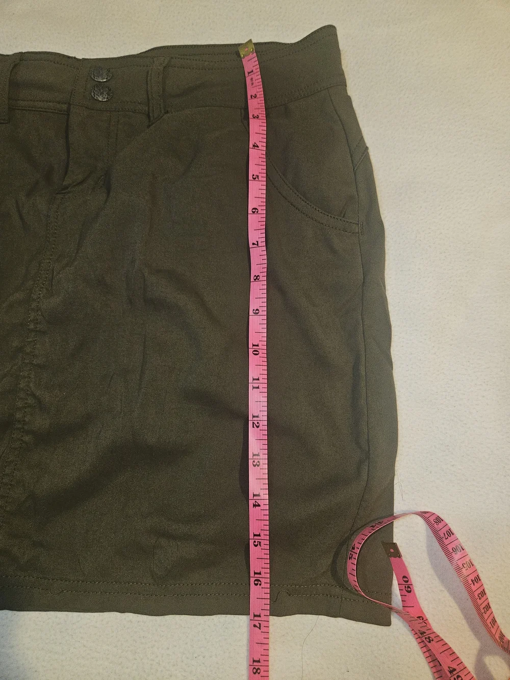 Prana Olive Green Women's Waistband Skirt